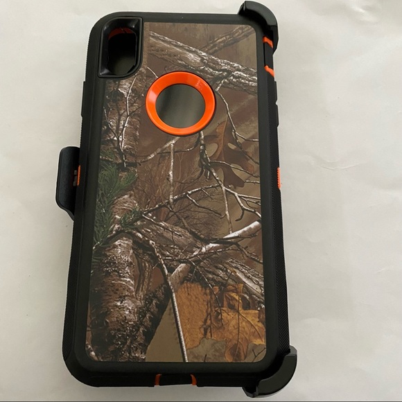 Orange camouflage defender IPhone XS Max case - Picture 1 of 4